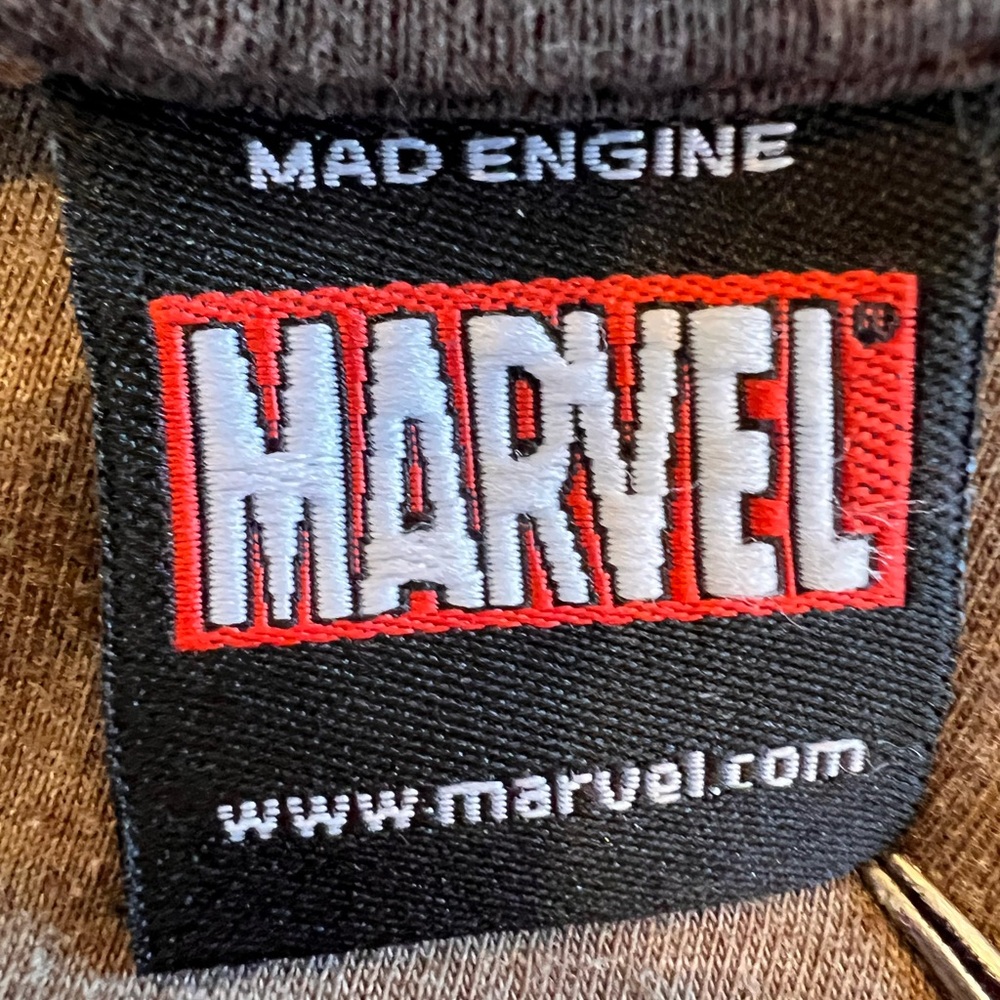 MAD Engine Marvel & Captain America Shield Tshirts, Both Medium Thrashed - Picture 3 of 15